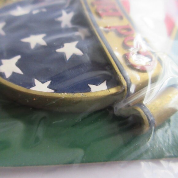 Kurt Alder GOD BLESS AMERICA Christmas Ornament Flag Heart With Eagle NEW - Picture 8 of 8